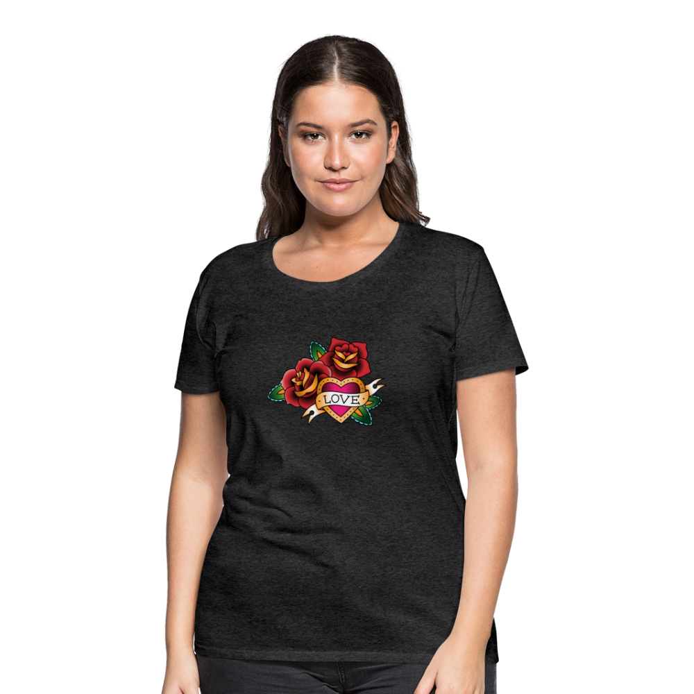Frauen Premium T-Shirt mit Rosen Motiv