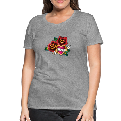 Frauen Premium T-Shirt - Grau meliert
