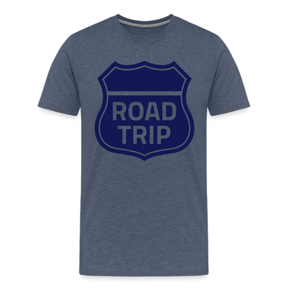 Männer Premium T-Shirt - Blau meliert