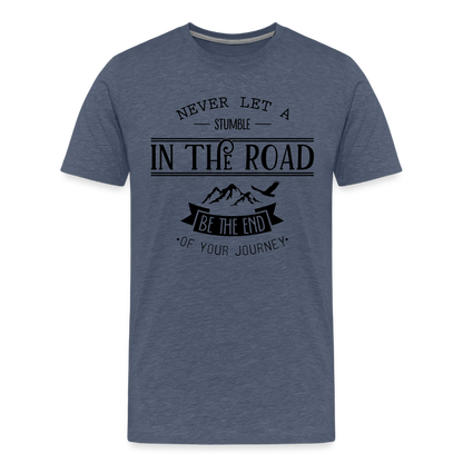 Männer Premium T-Shirt - Blau meliert