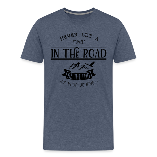 Männer Premium T-Shirt - Blau meliert