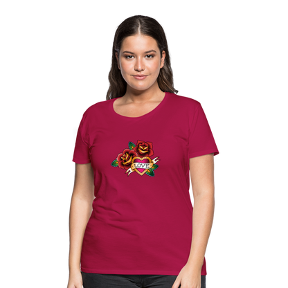 Frauen Premium T-Shirt - dunkles Pink