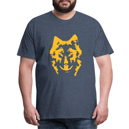 Männer Premium T-Shirt - Blau meliert