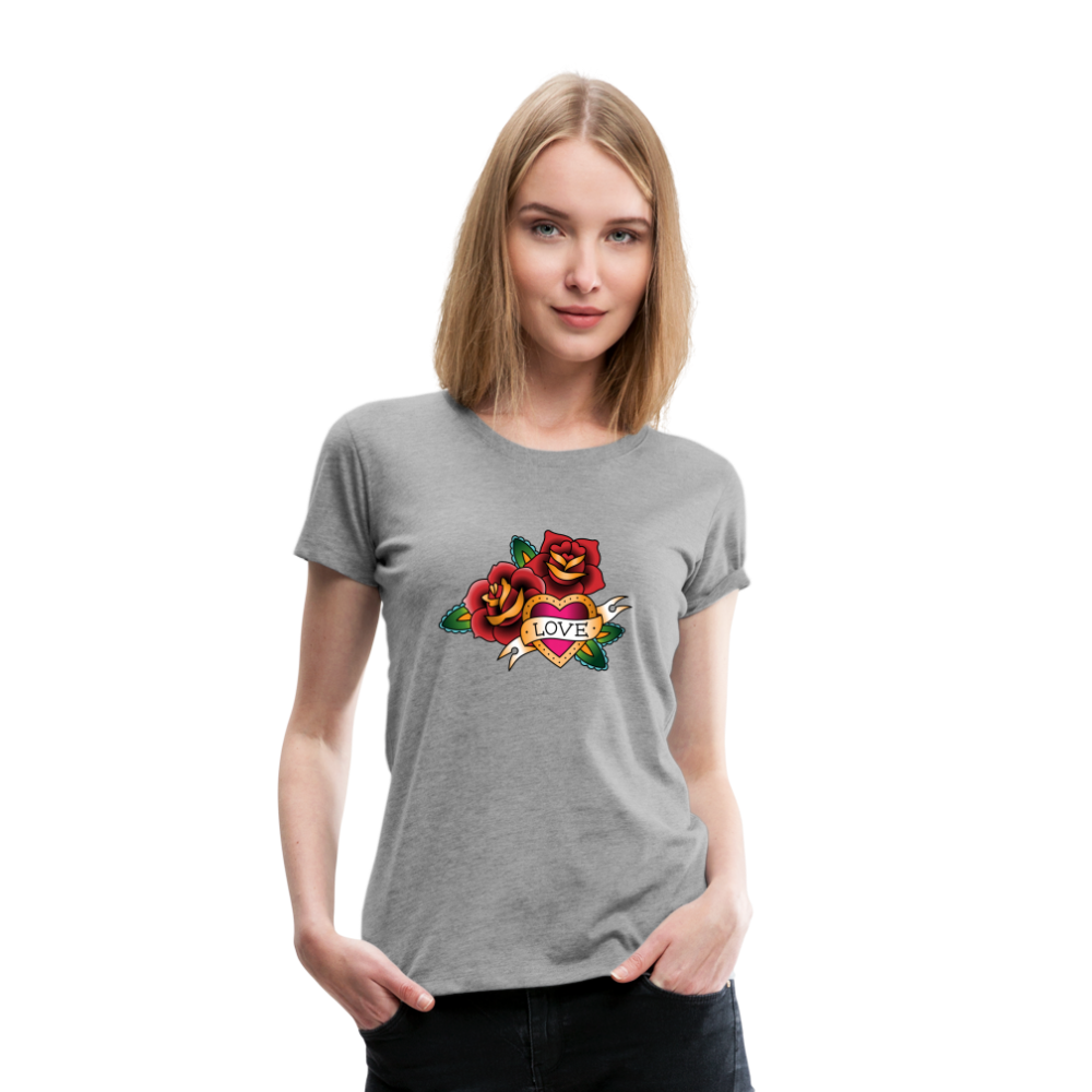 Frauen Premium T-Shirt mit Rosen Motiv