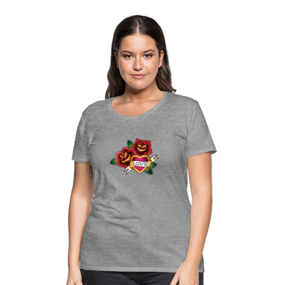 Frauen Premium T-Shirt - Grau meliert