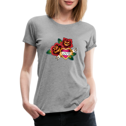 Frauen Premium T-Shirt - Grau meliert