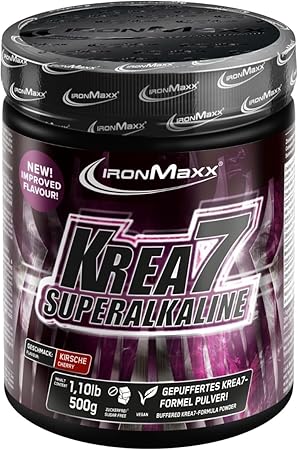 IronMaxx Krea7 Superalkaline Powder - 500g Kirsche - Reinmark-Shop